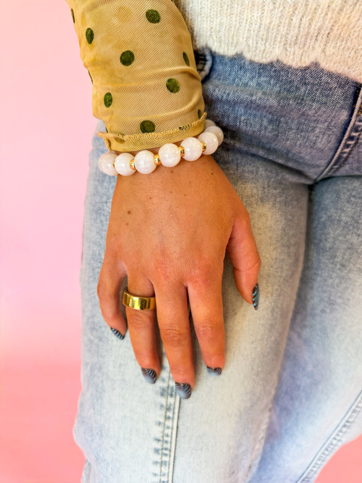 Marble Beaded Bracelet