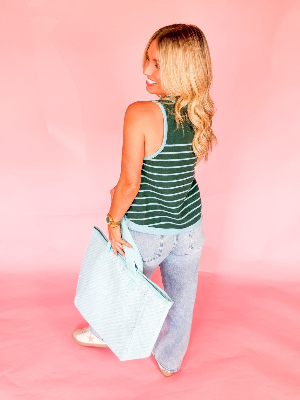 Lagoon Stripe Sweater Tank