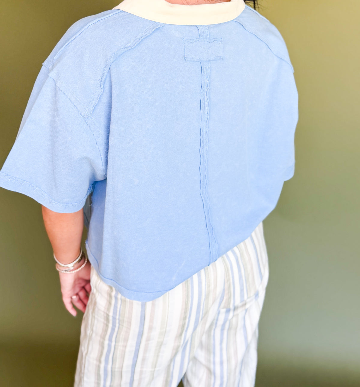 Cream Trim Classic Top