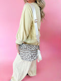 Nylon Animal Print Cross Body Bag