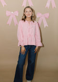 Rosé Ruffle Blouse
