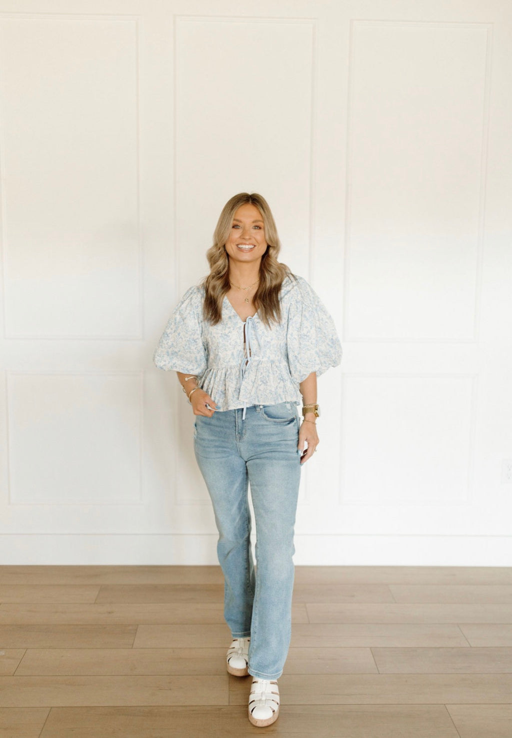 Blue Blossom Blouse