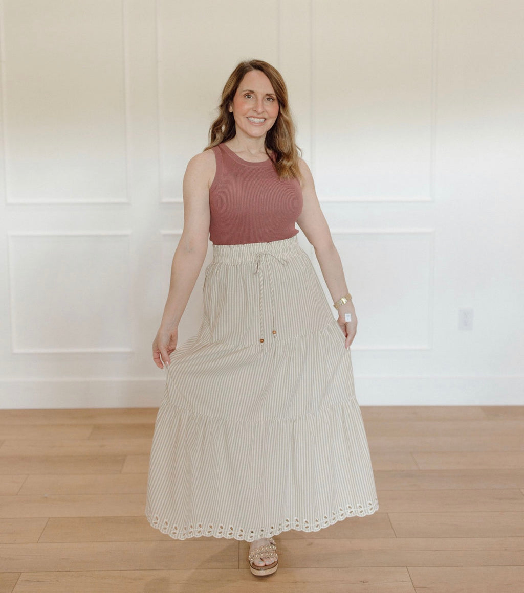 Taupe & Tide Maxi Skirt