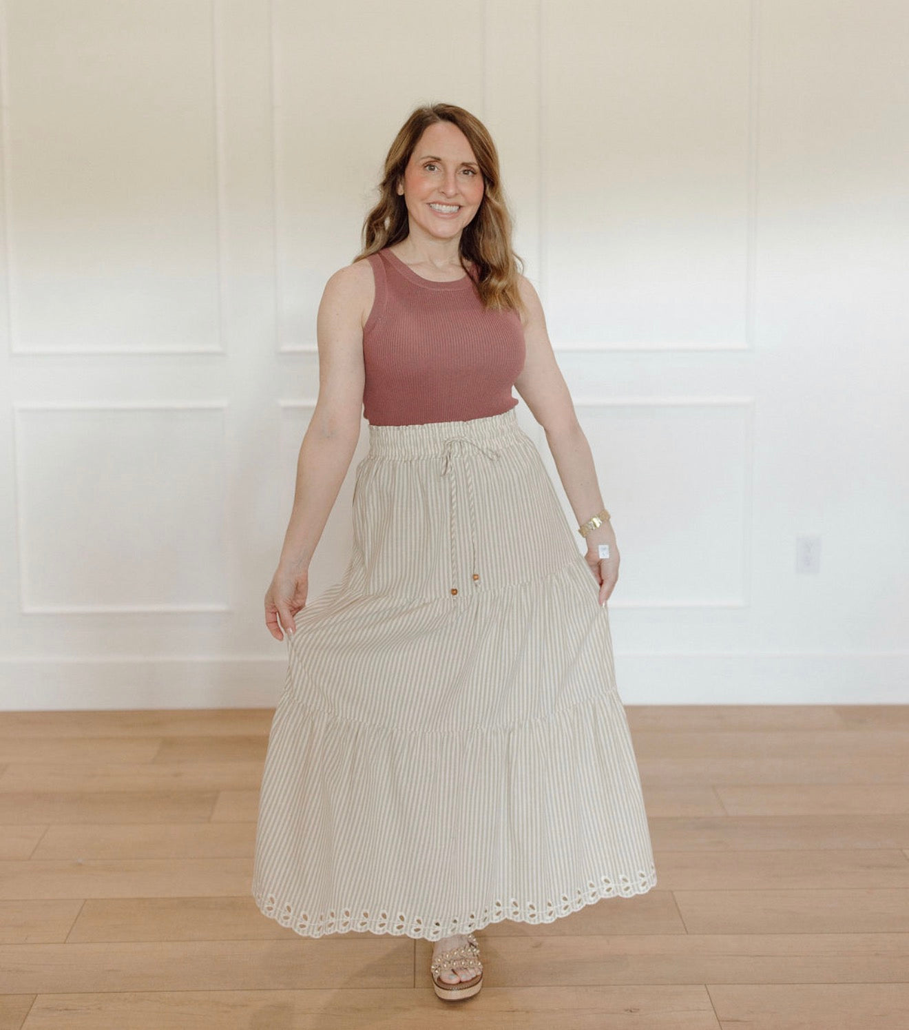Taupe & Tide Maxi Skirt