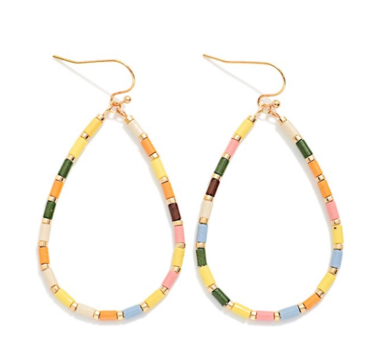 Light Multi Tube Beaded Earring