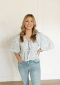 Blue Blossom Blouse