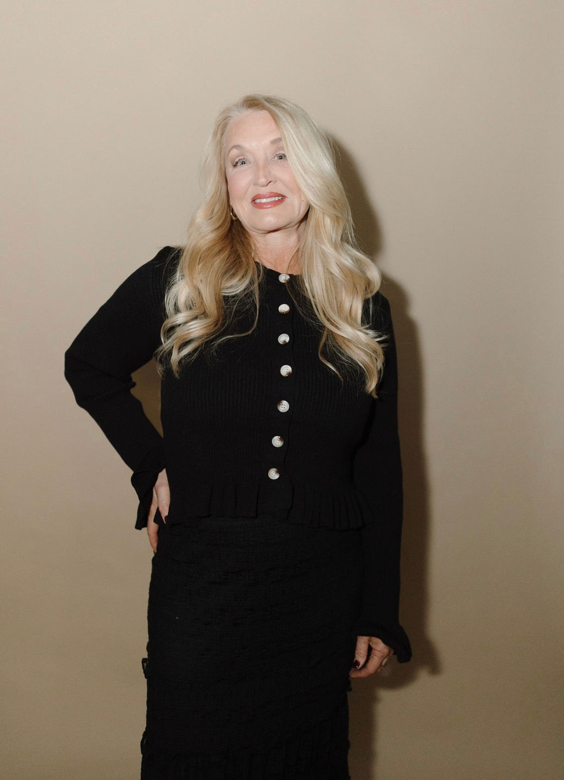 Refined Ruffle Cardigan