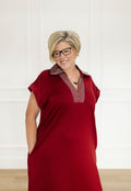 Breeze of Burgundy Dress