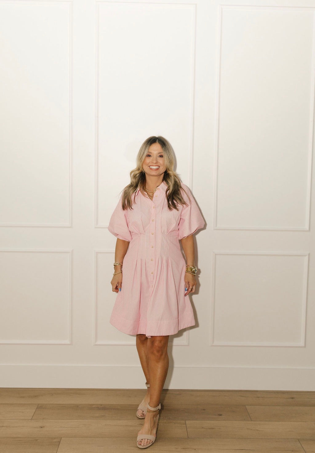 Pink Picnic Puff Dress