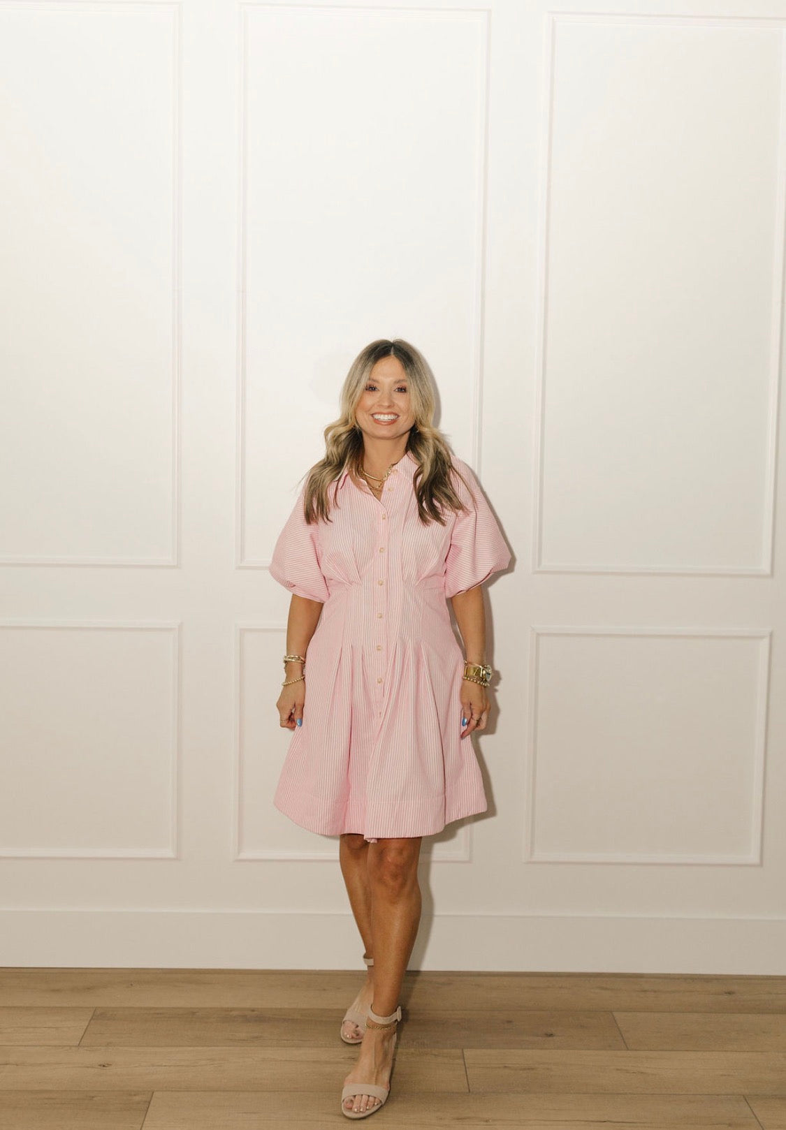 Pink Picnic Puff Dress