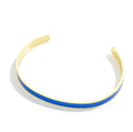 Gold Dipped Game Day Royal Stripe Cuff Bracelet