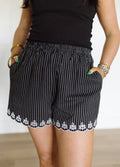 Sweet Striped Scallop Shorts