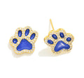 Gold Dipped Paw Print Earring
