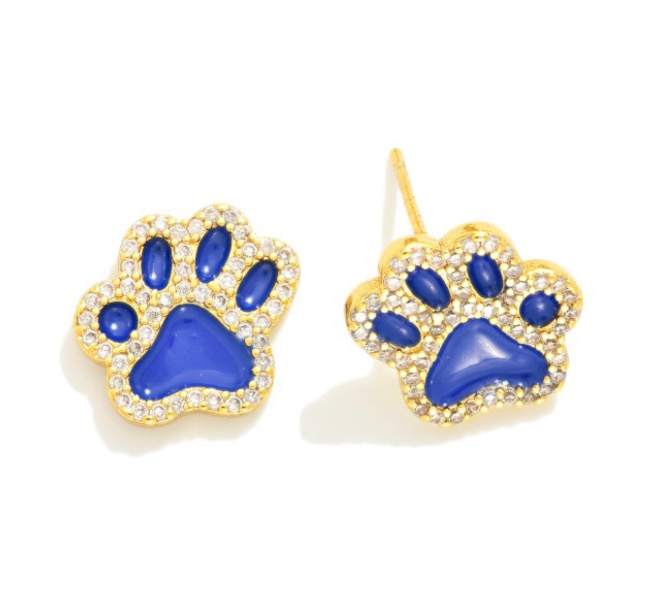 Gold Dipped Paw Print Earring
