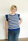 Blue Mood Ruffle Sweater