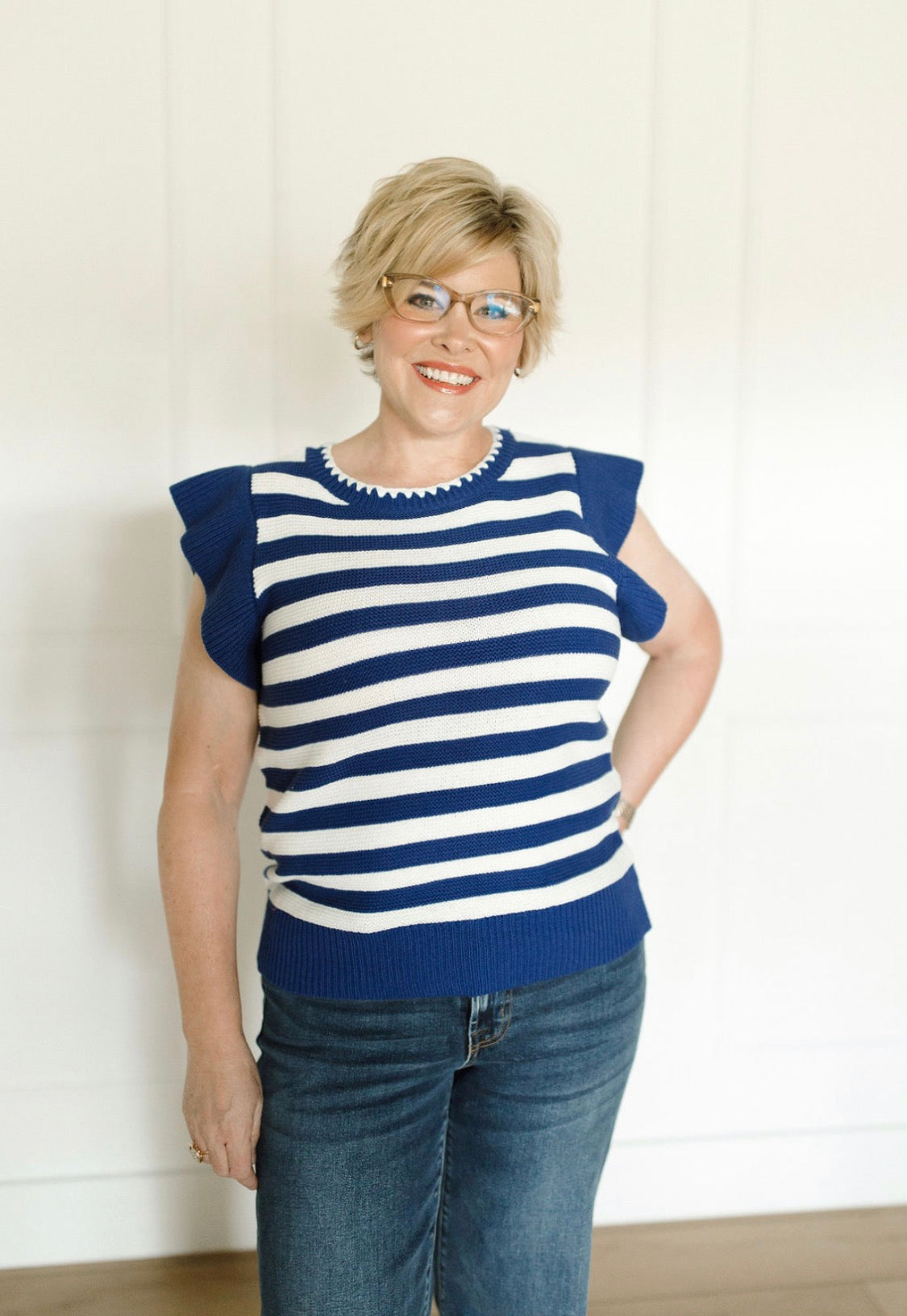 Blue Mood Ruffle Sweater