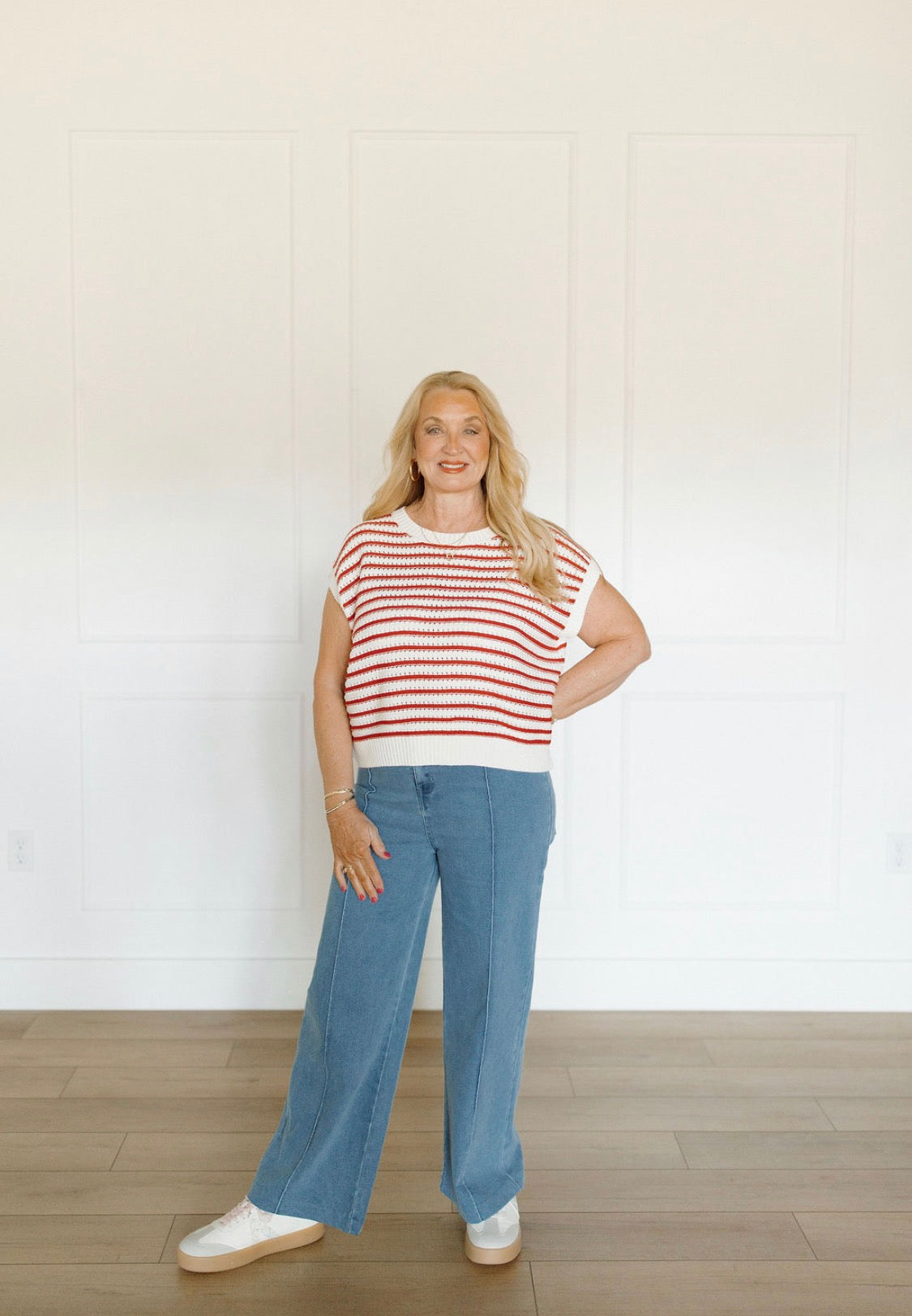 Striped Ease Top