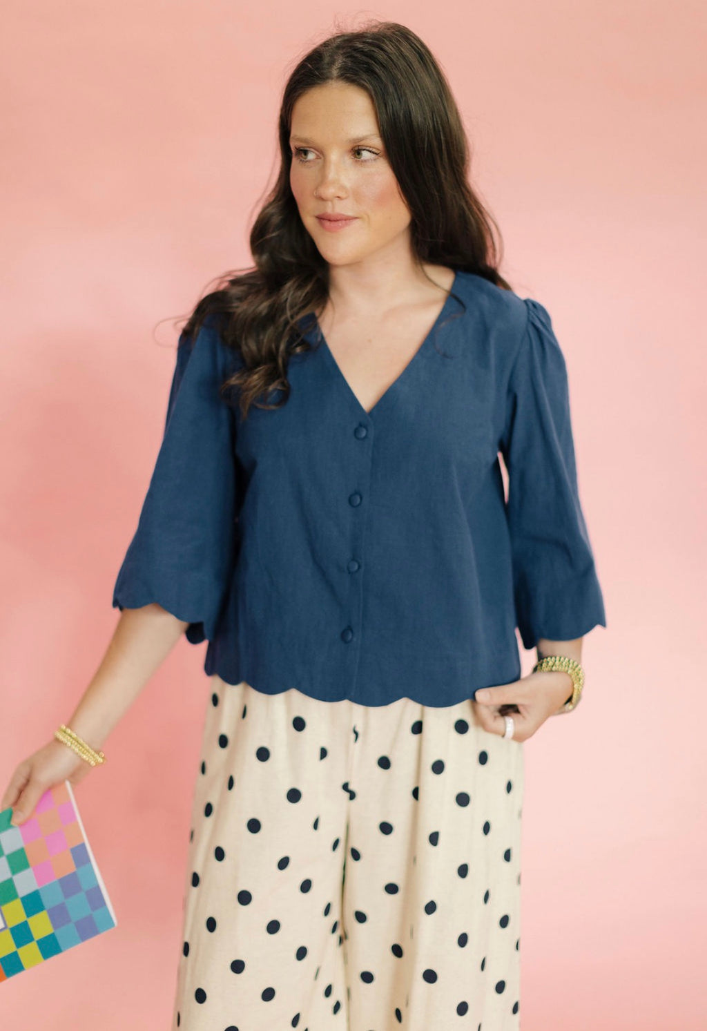 The Navy Belle Blouse