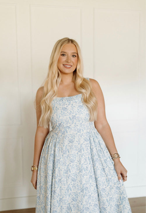 Blue Blossom Maxi Dress