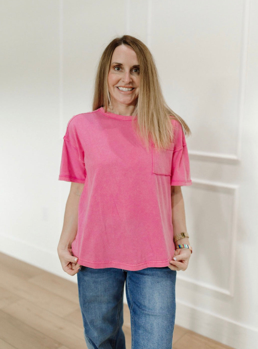 Distressed Pocket Tee