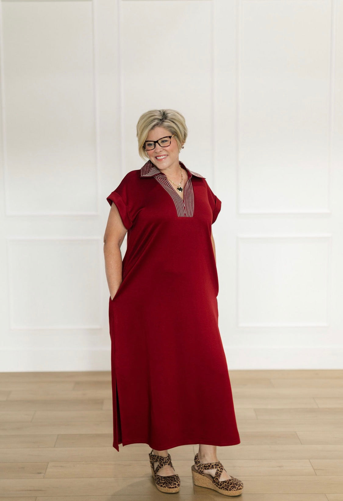 Breeze of Burgundy Dress