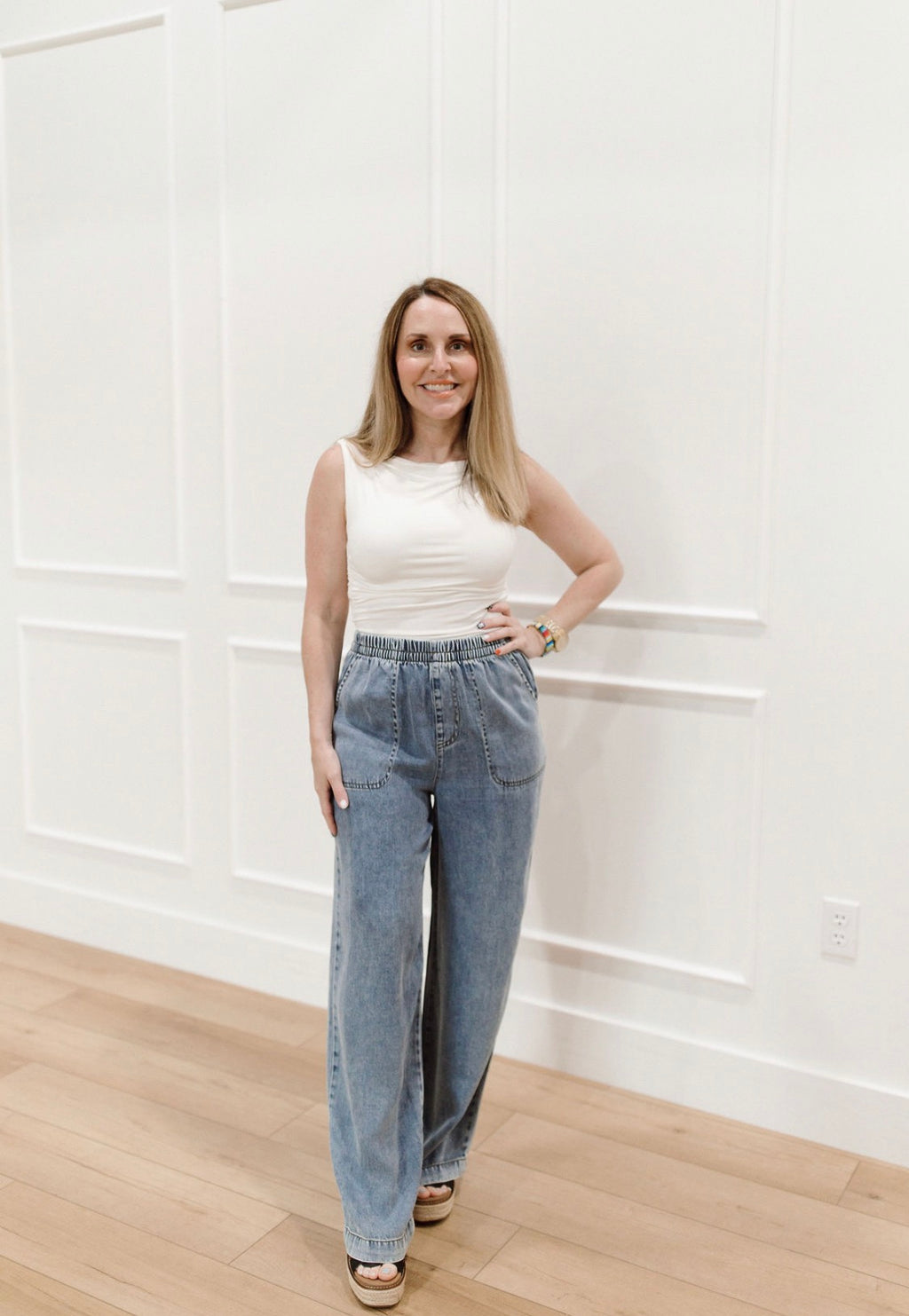 Carefree Chambray Pants