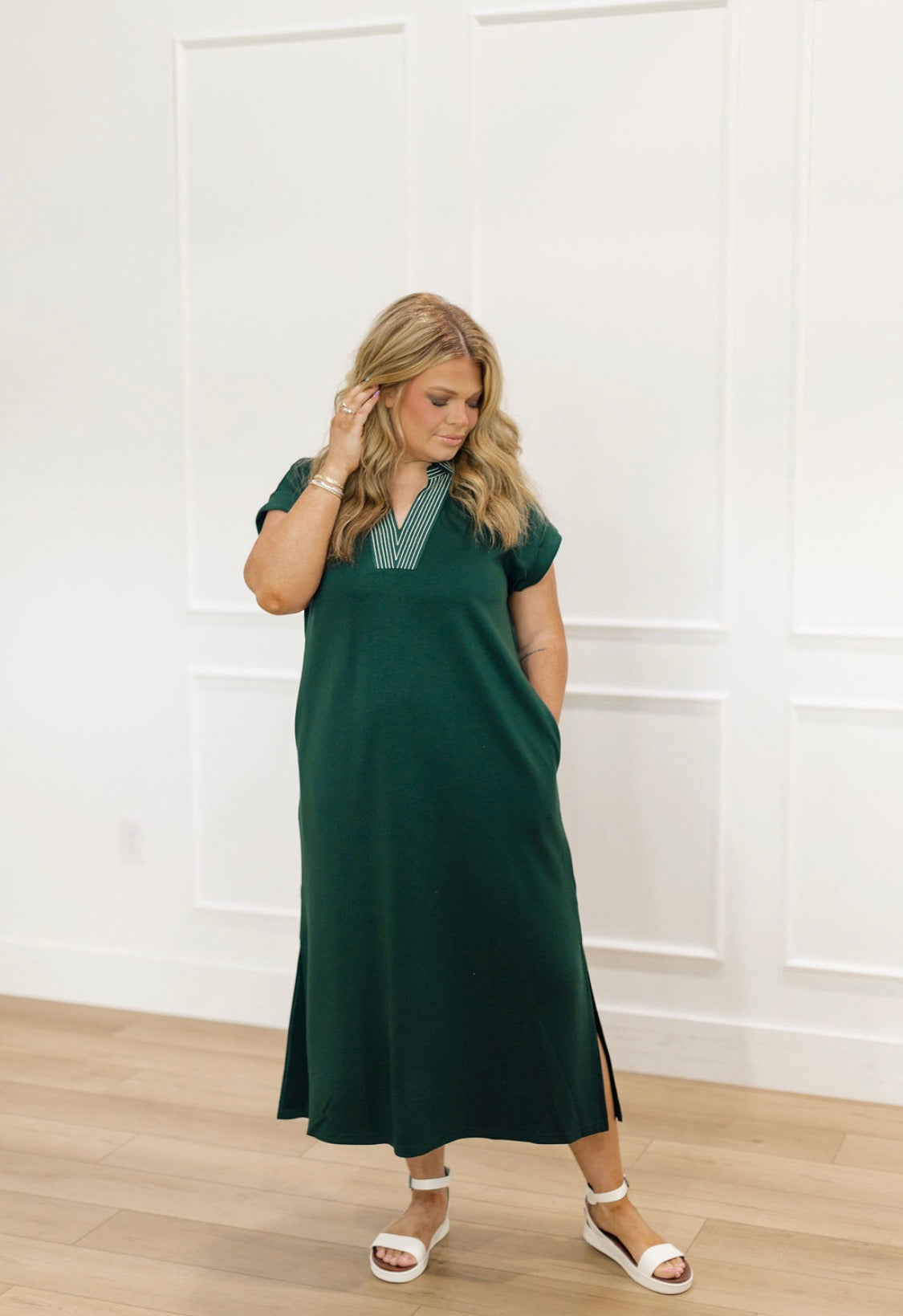 Breeze of Hunter Green Dress