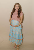 Peach & Petal Maxi Skirt