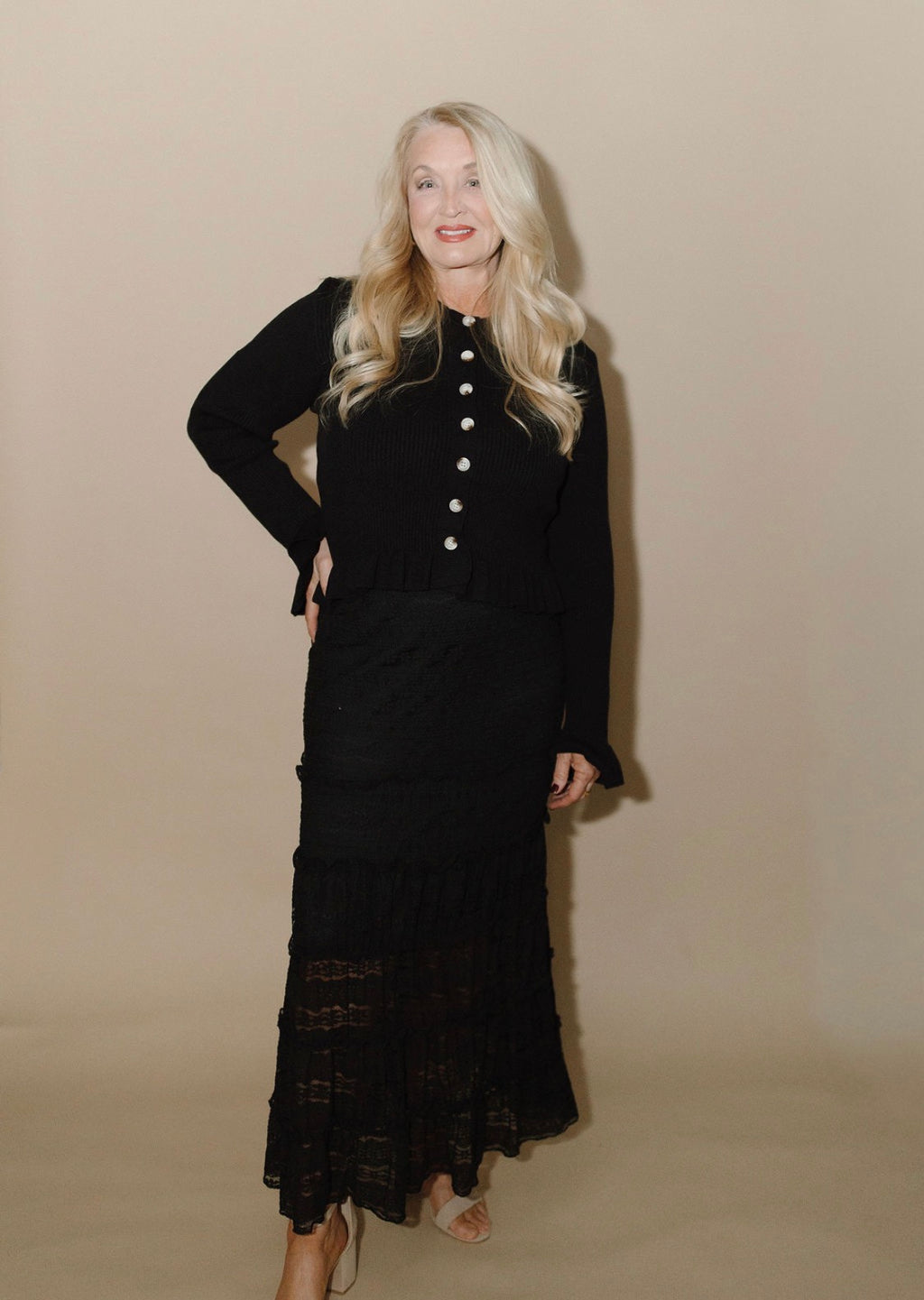 Refined Ruffle Cardigan