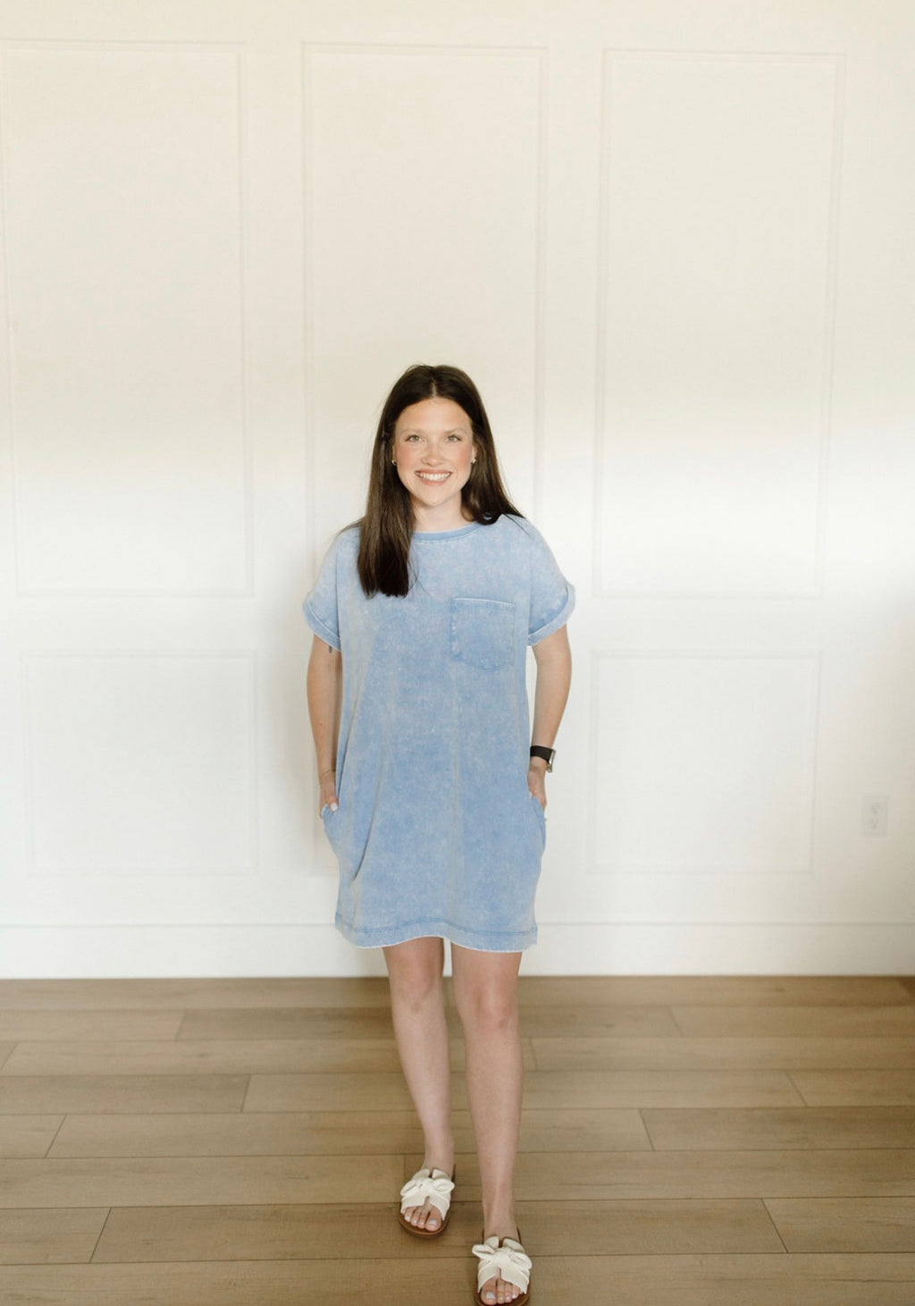 Acid Wash T-Shirt Dress