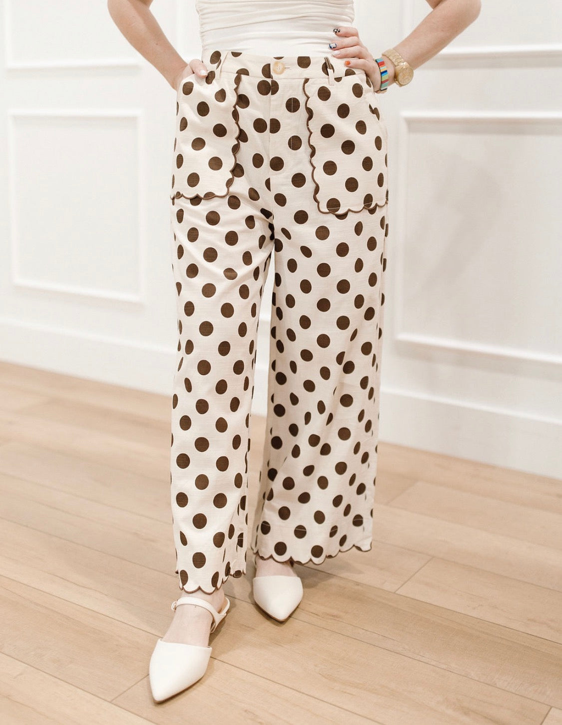 Scalloped & Spotted Pant