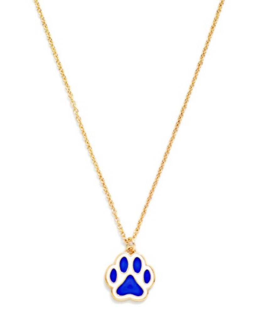Enamel Paw Print Necklace
