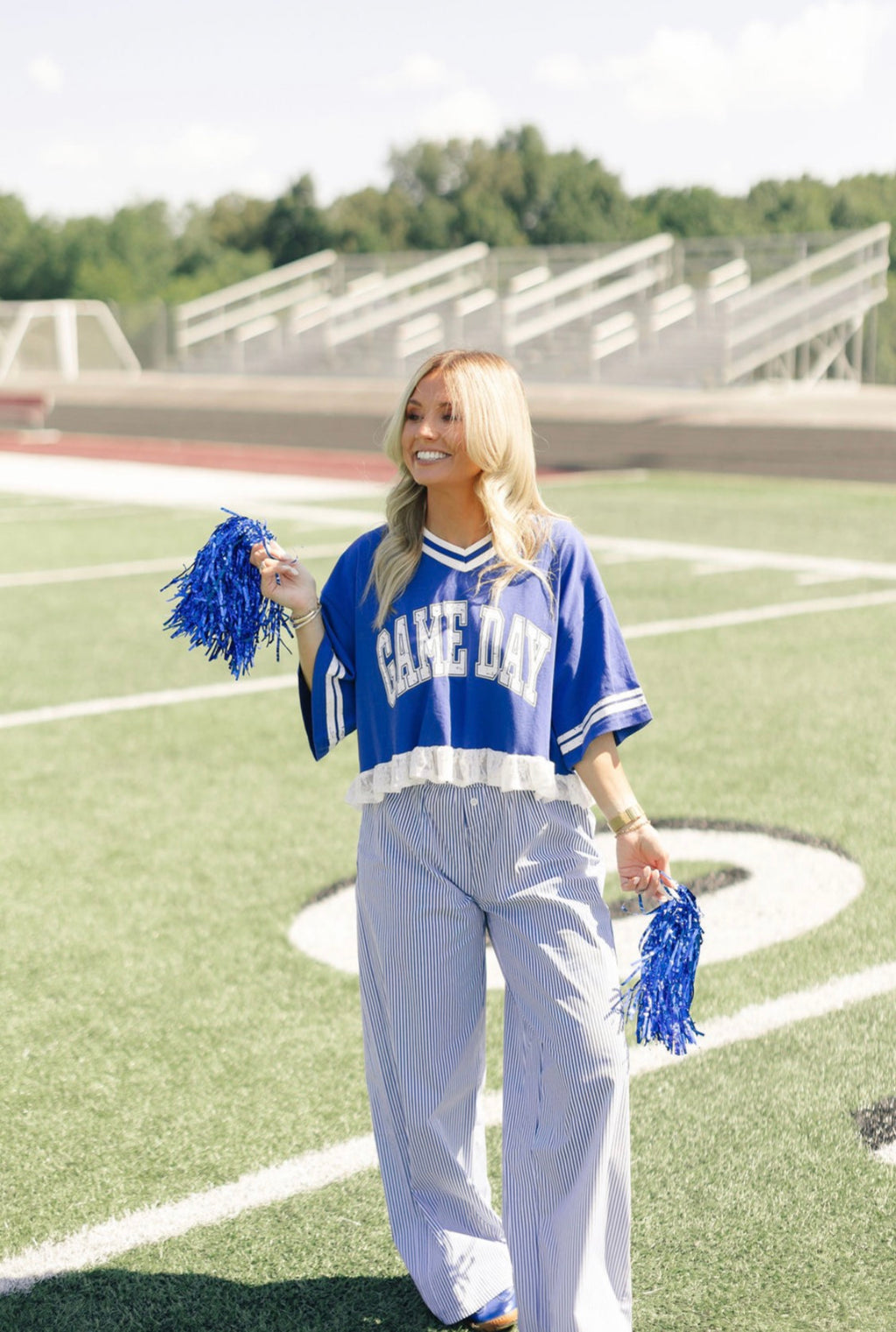 Lace Up for Game Day Top