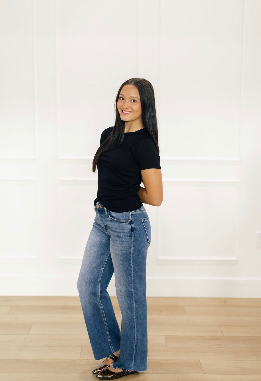 Everyday Black Micro-Ribbed Top
