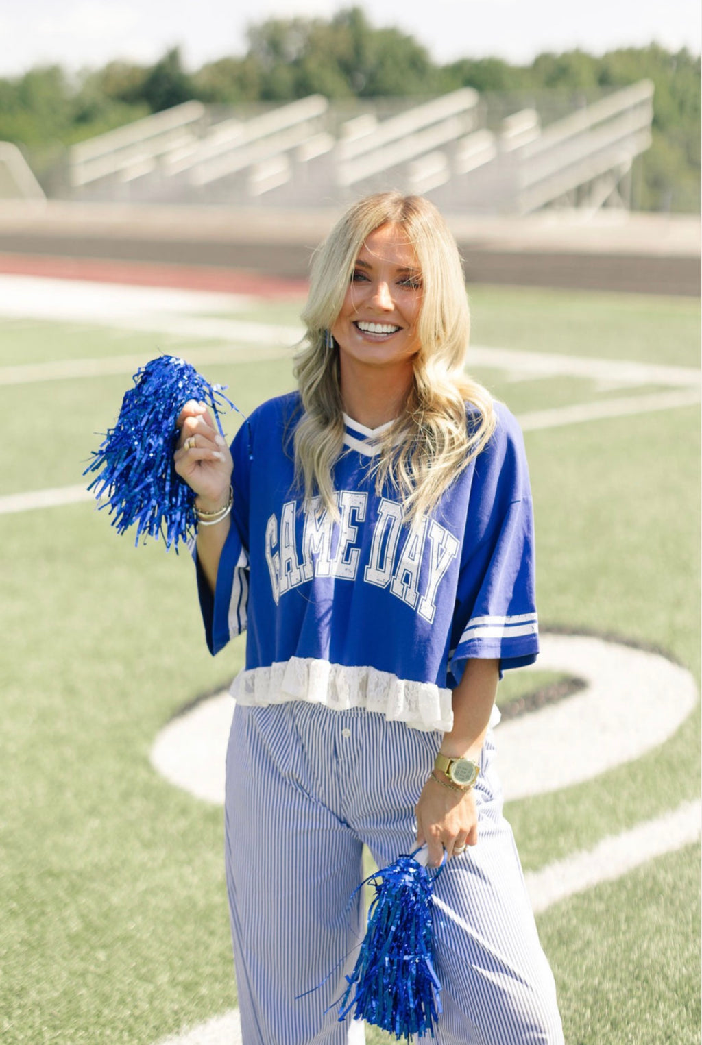 Lace Up for Game Day Top