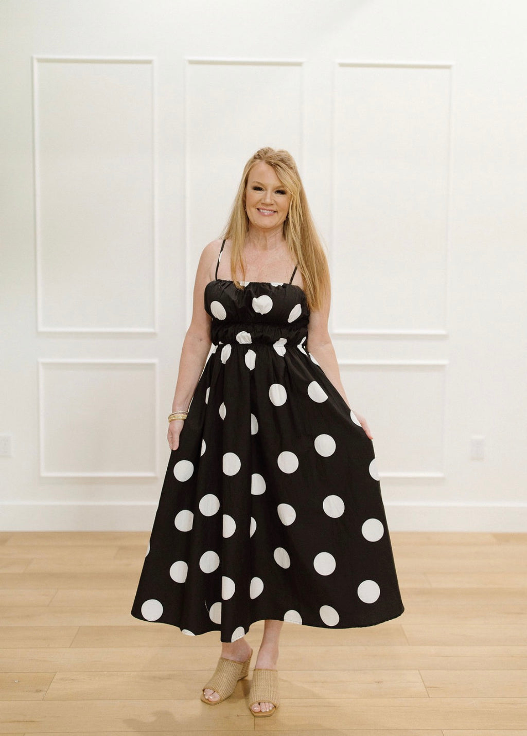 Dot Your Plans Midi Dress