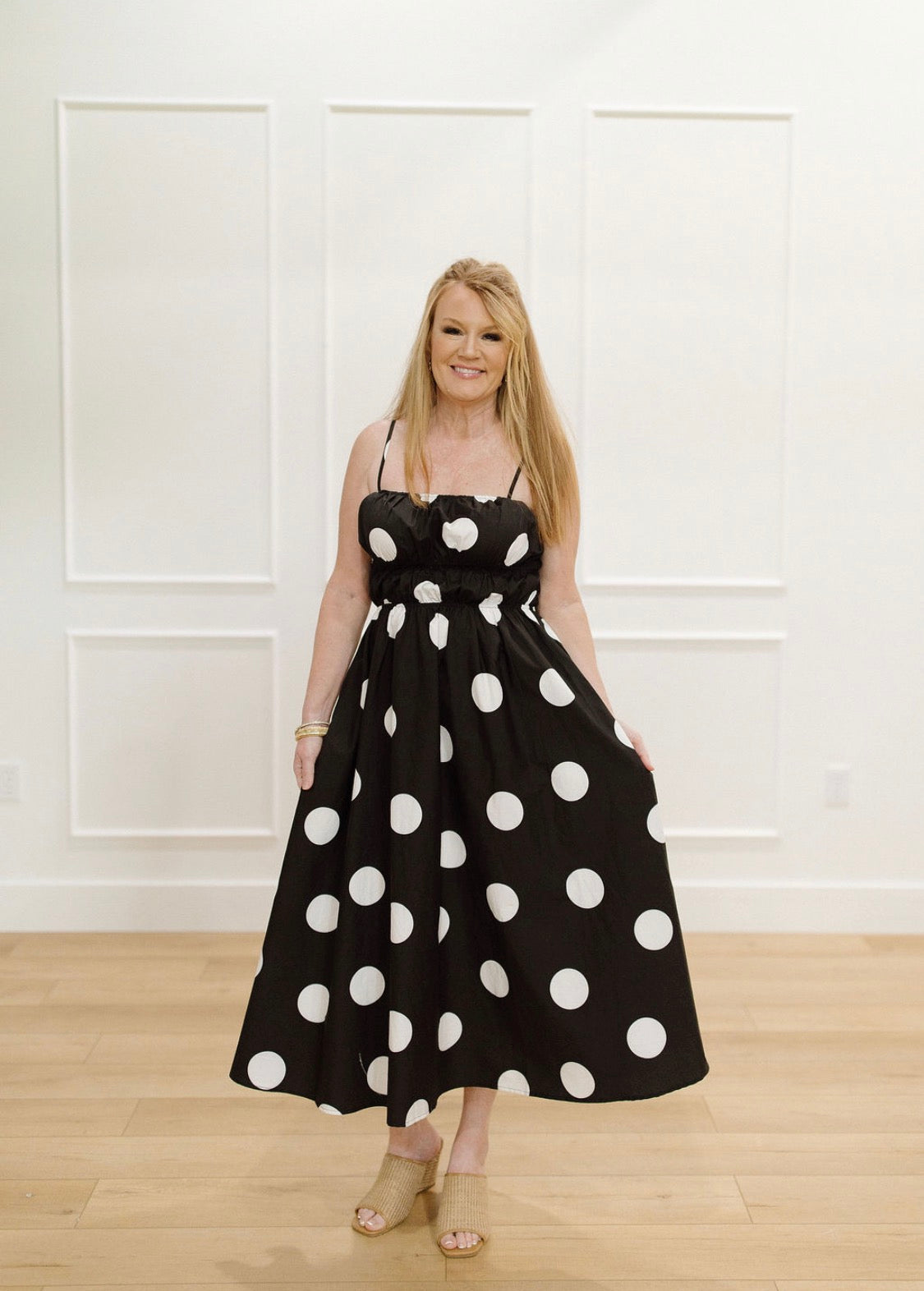 Dot Your Plans Midi Dress
