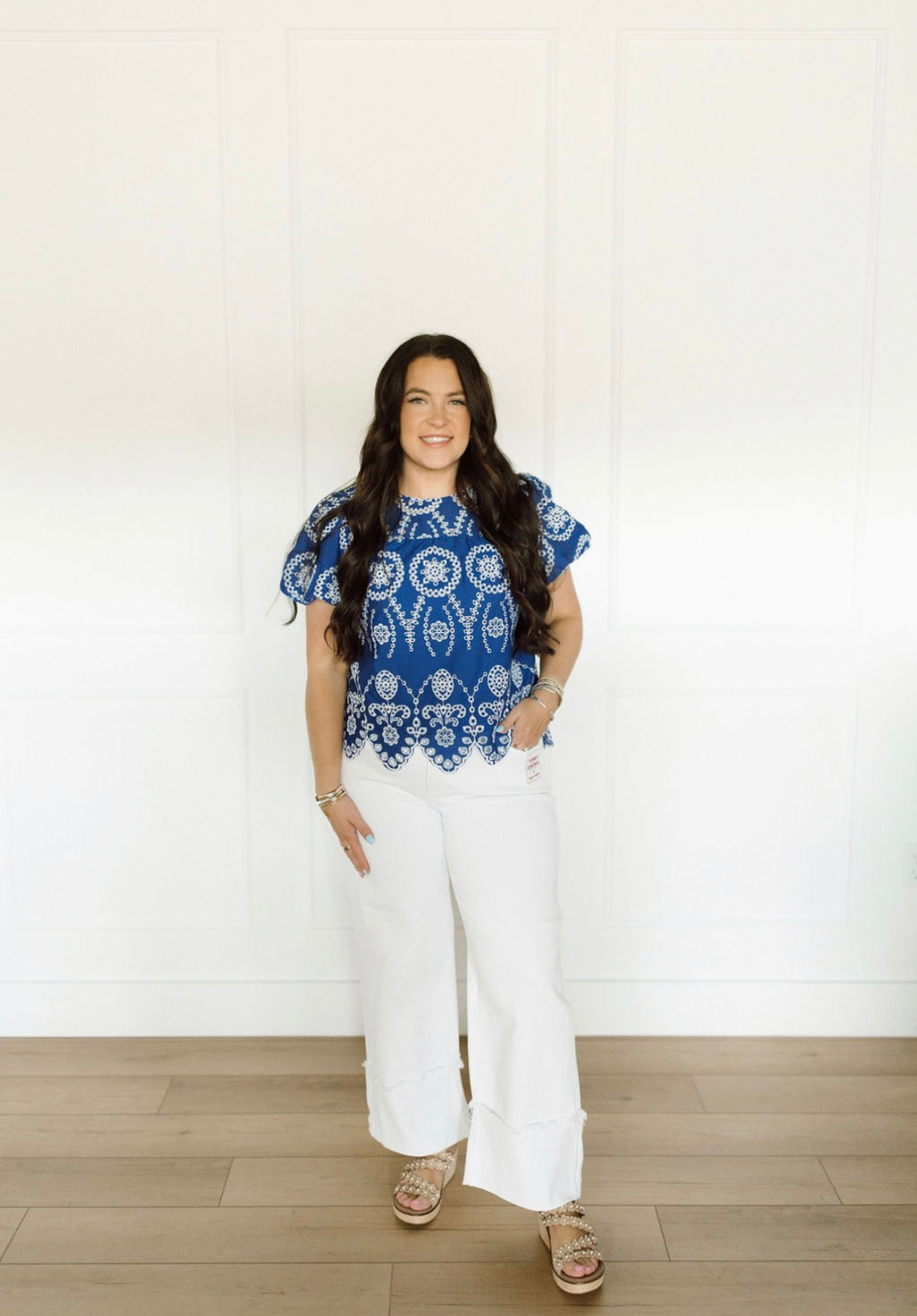 Royal Eyelet Blouse