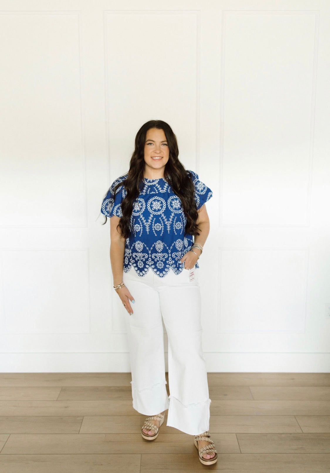Royal Eyelet Blouse