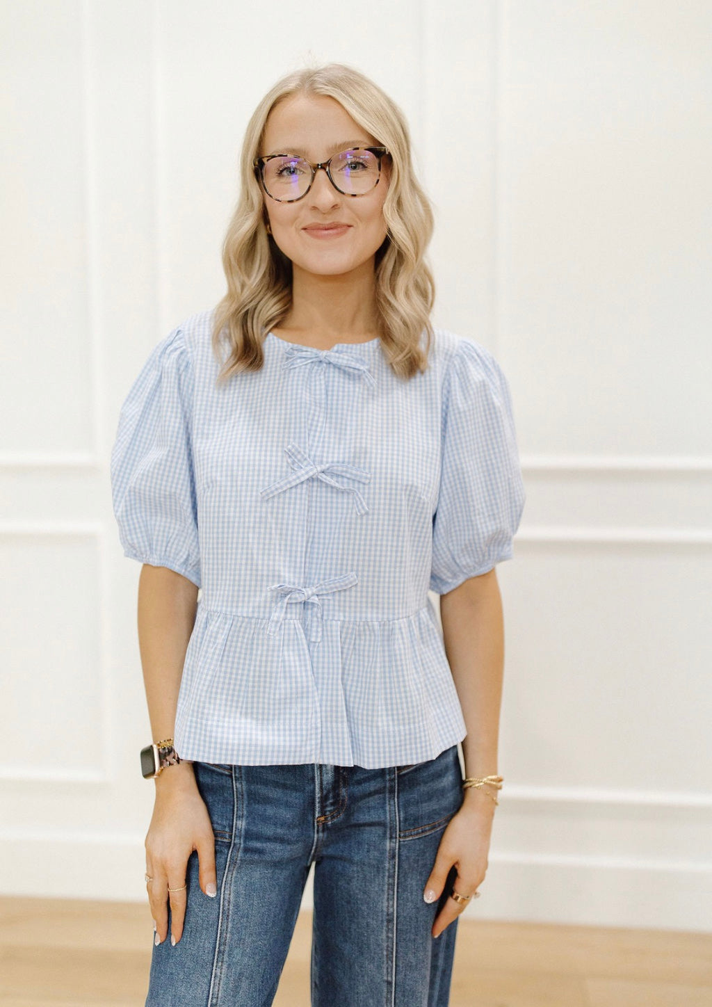 Blue Skies Peplum Blouse
