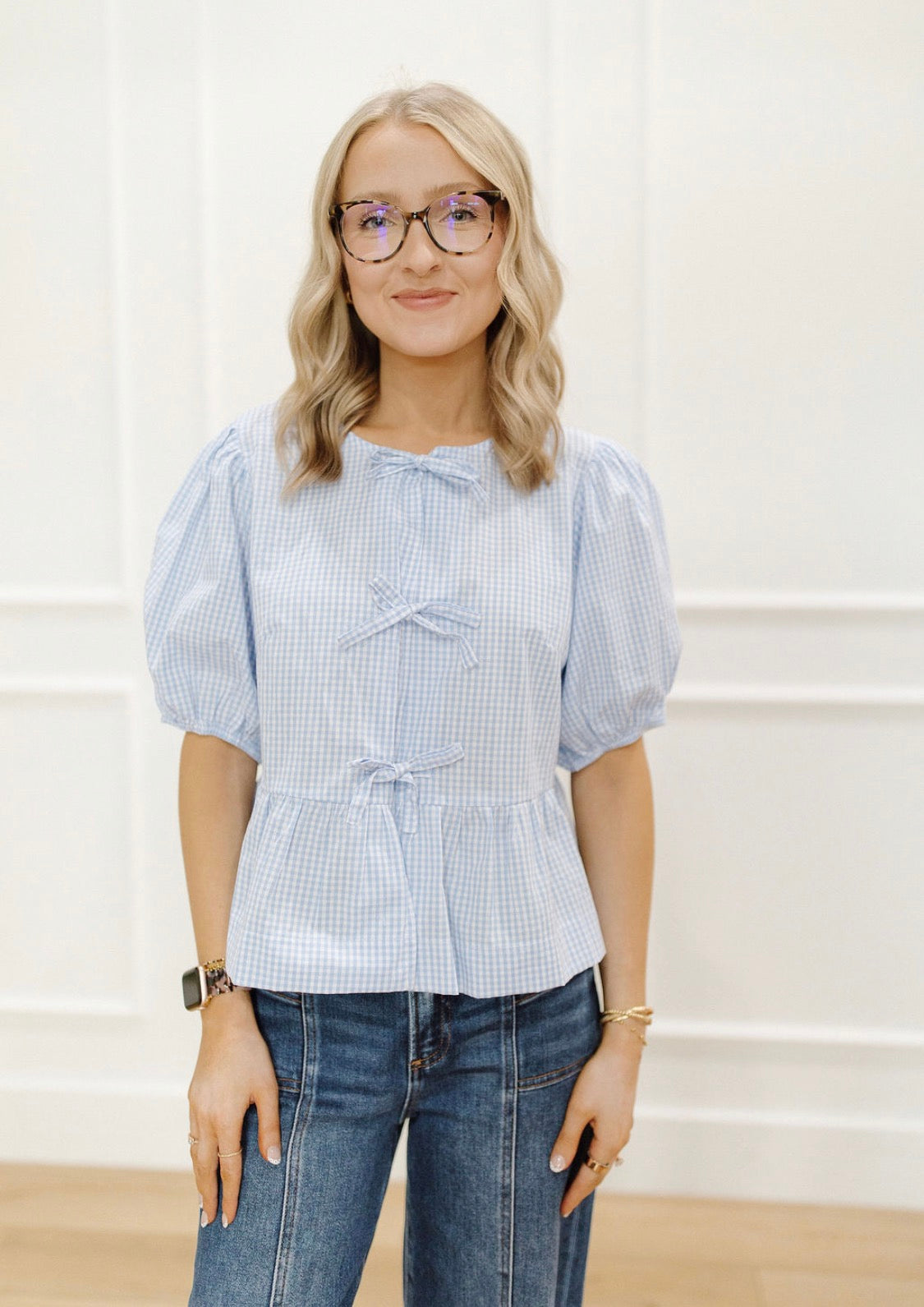 Blue Skies Peplum Blouse