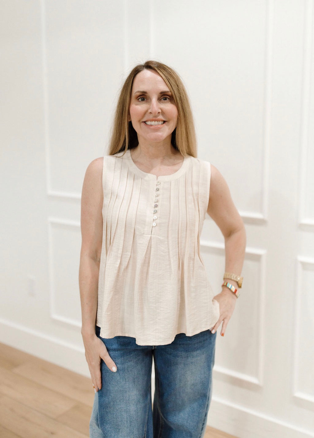 Soft Pleat Edit Tank