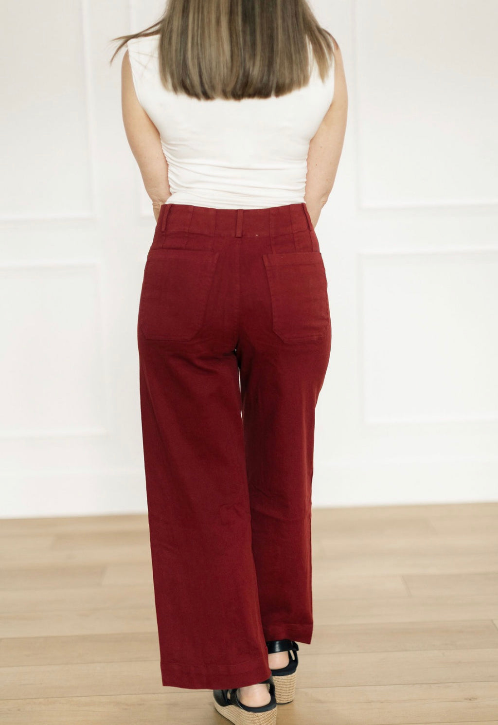 The Daily Darling Pant in Burgundy