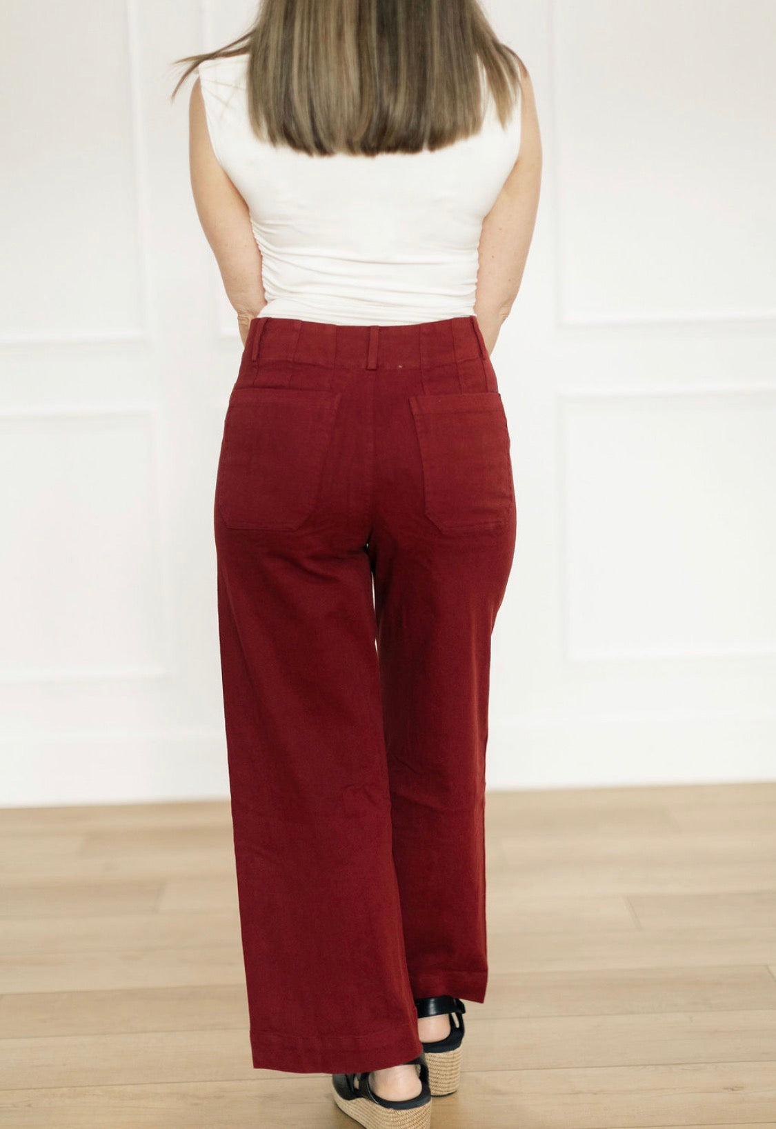 The Daily Darling Pant in Burgundy