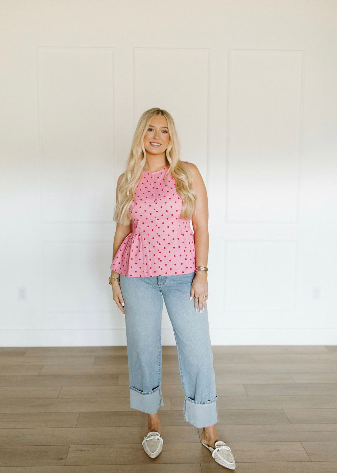 Rosy Dotty Darling Top