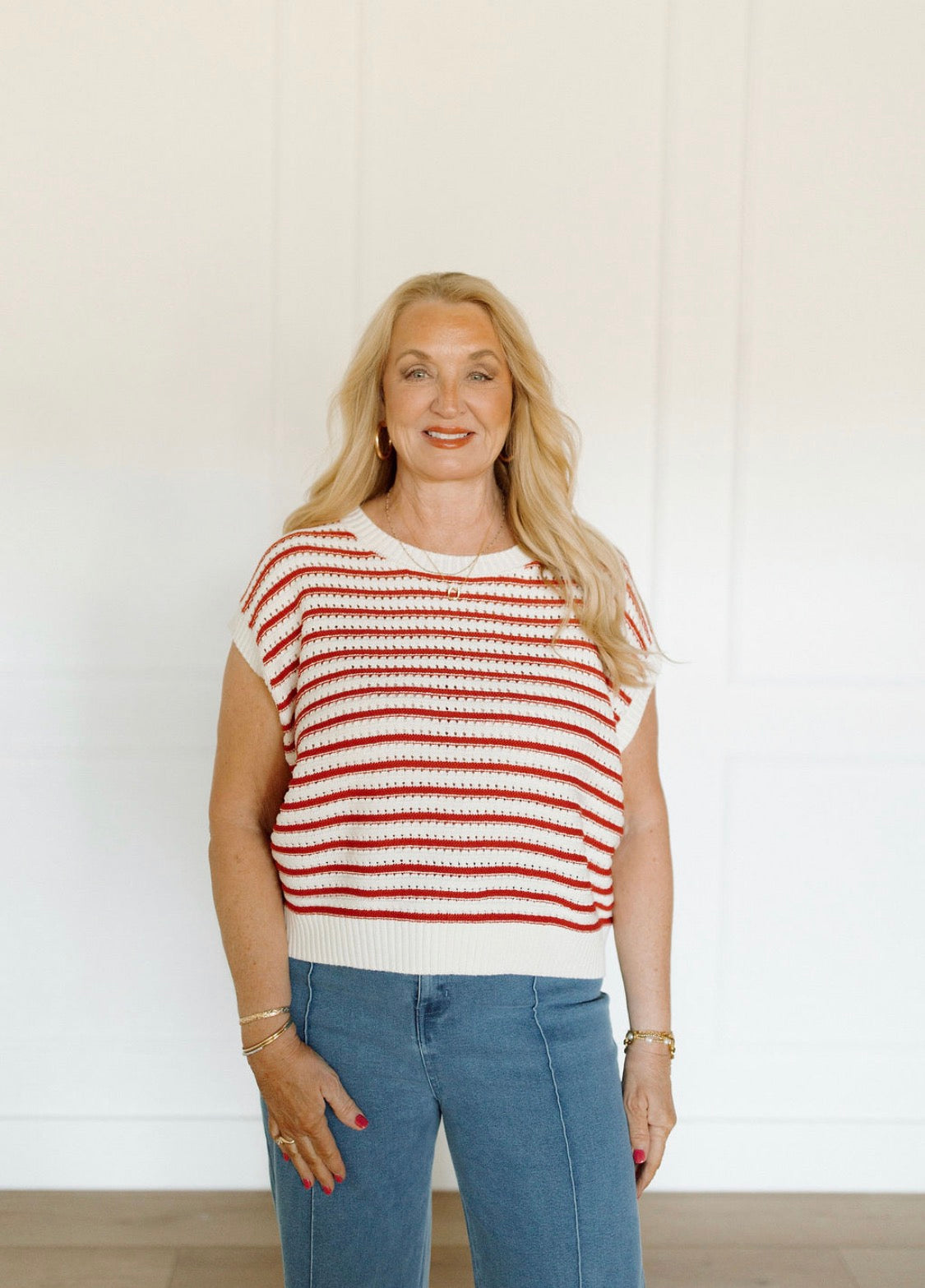 Striped Ease Top