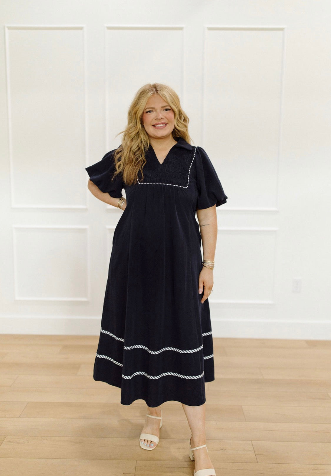 Nova Navy Maxi Dress
