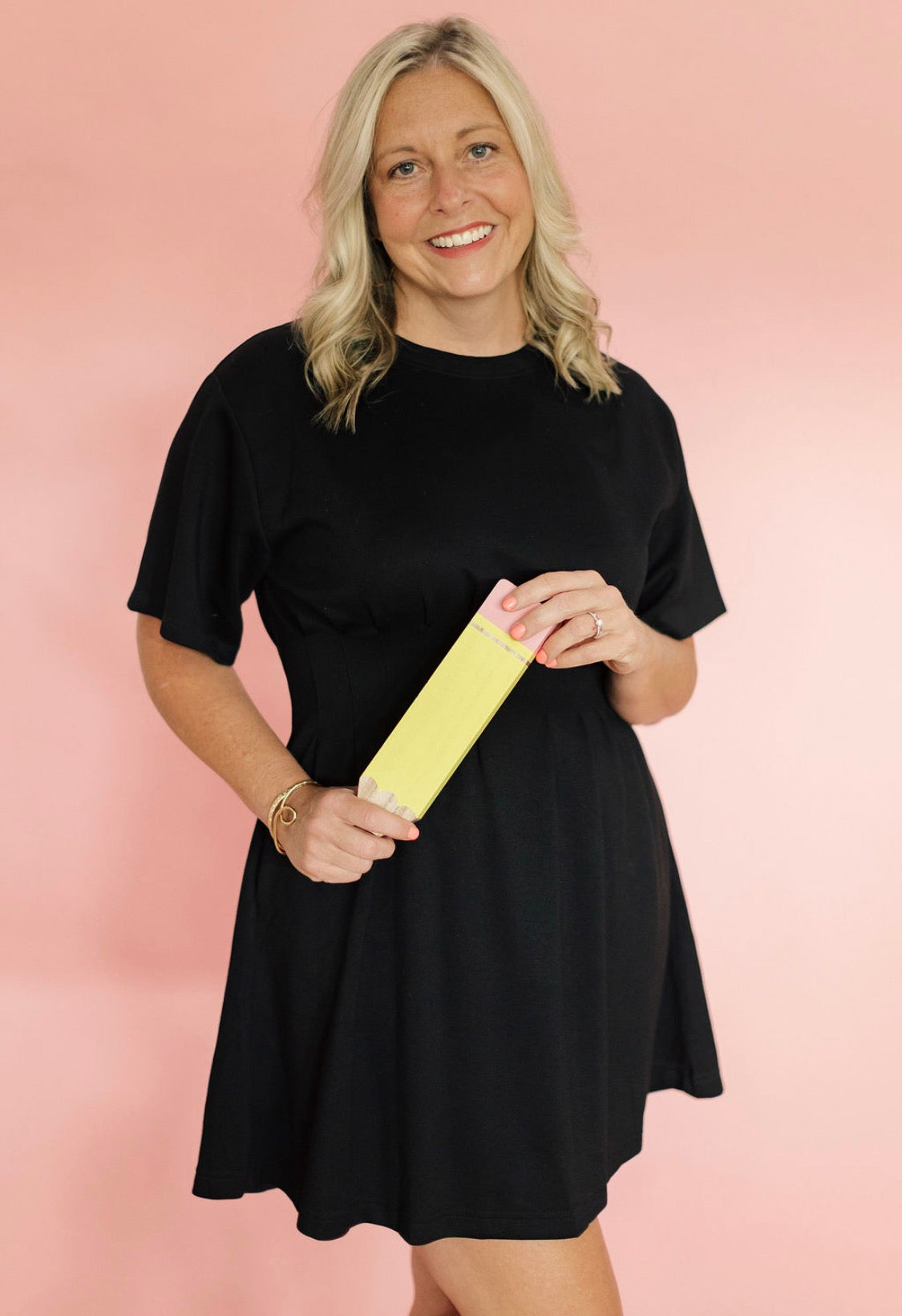 The Black Gathered Dress