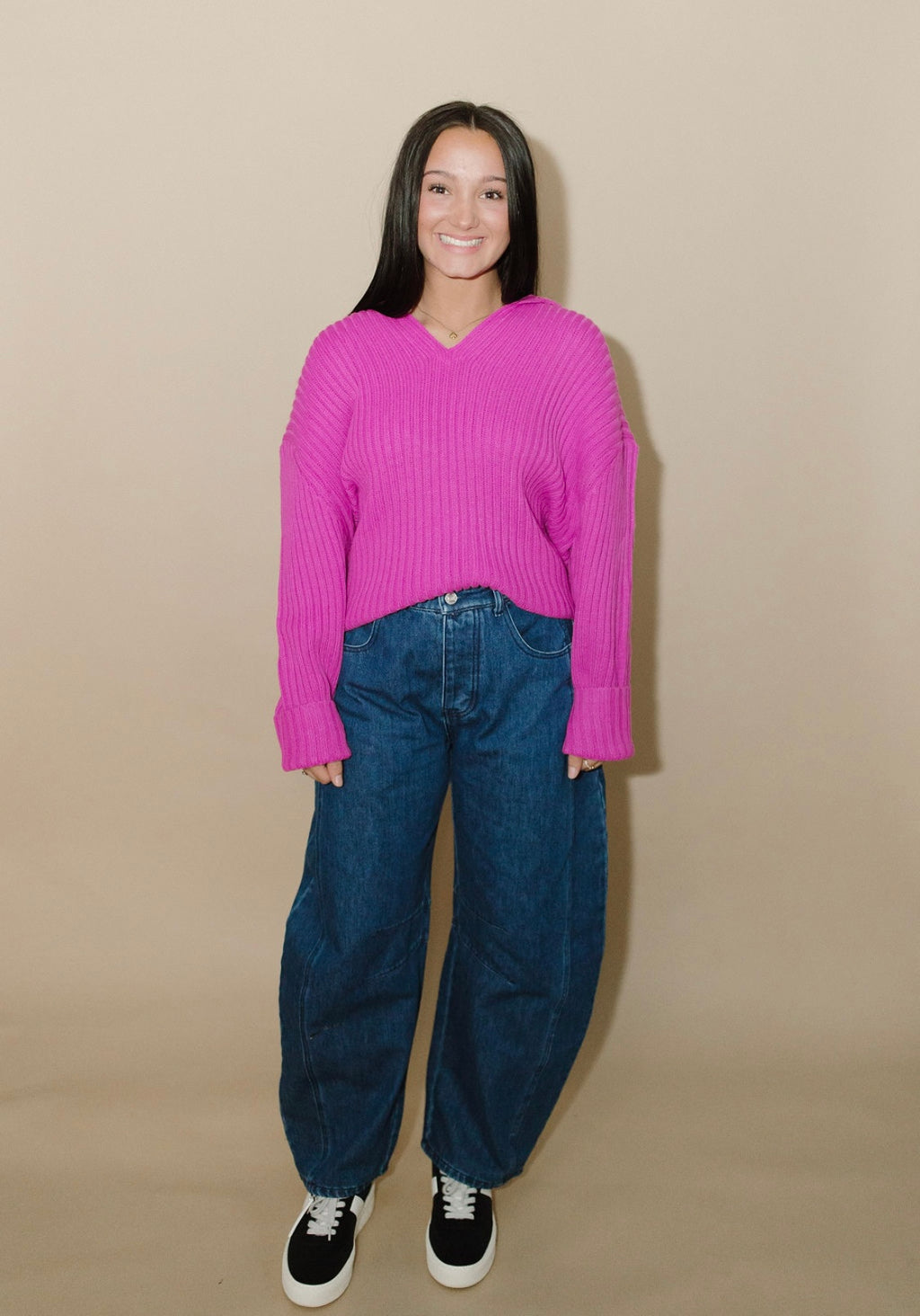 Fuchsia Flair Sweater