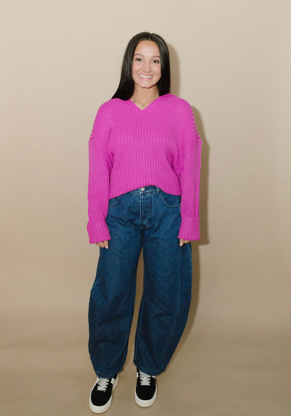 Fuchsia Flair Sweater